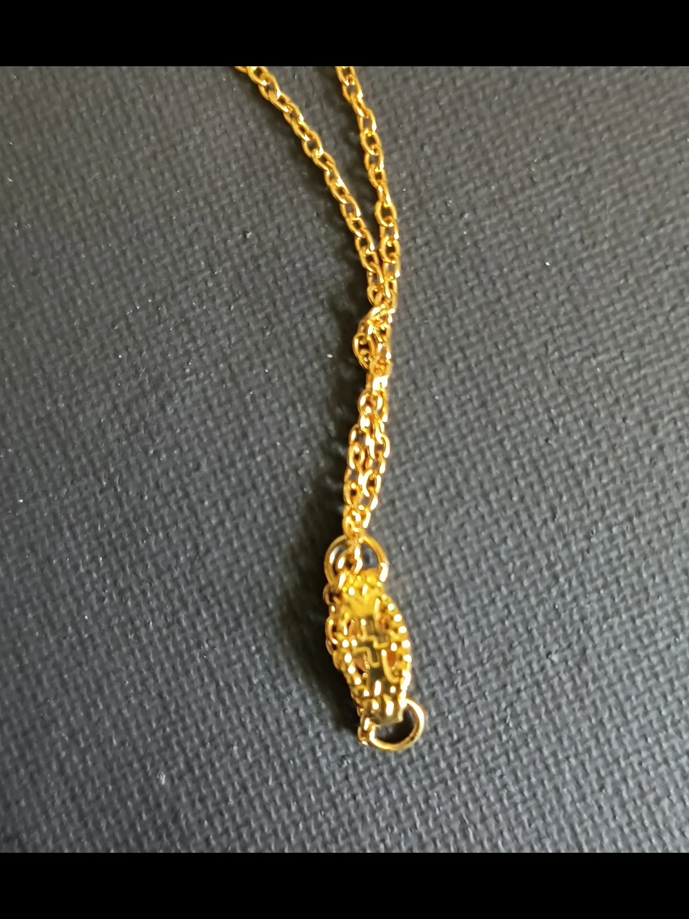 Disney Gold-Tone Necklace with Multicolor Mickey Enamel Charm